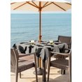 thumbnail image 2 of Outdoor Tablecloth with Umbrella Hole and Zipper, Gray Halloween Square Table Cloth 60x60 Inch Waterproof Tablecloth, Farmhouse Black Bat Scary Dark Animals Picnic Table Cover for Patio Camping, 2 of 7