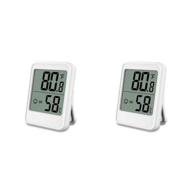 Wosthever Termómetro digital Medidor de temperatura Invernadero Medidor de humedad creciente Sala de estar Bebé Guardería Suministros de Type1 NO1