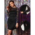 thumbnail image 2 of Vestido de mujer elegante Allegra K Negro S, 2 of 4