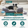 thumbnail image 5 of FurHaven Cooling Gel Dog Bed for Large Dogs, Perfect Comfort Sofa Bed, Cool Gel-Top Foam & Solid Orthopedic Foam Base for Joint Support, Removable Washable Cover, Large, Plush & Velvet, Granite Gray, 5 of 9