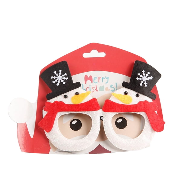 Marco para Gafas de Fiesta Navideña, Decoración Festiva de Astas, Accesorio para Disfraz de Cosplay, Accesorios para Fotomatón Navideño, Ligero y Cómodo, Talla Única.