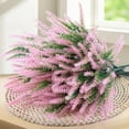 thumbnail image 3 of 12 Bundles Artificial Flowers Lavender Plant Fake Flower for Outdoor Wedding Garden Home Kitchen Table Centerpieces Decoration Purple Flowers, 3 of 5