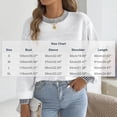 thumbnail image 3 of Qiopertar Women's Sweater Knitted Round Neck Long Sleeve Casual Loose Tops Fall Winter Basic Pullover White L, 3 of 7