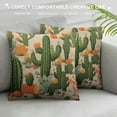 thumbnail image 3 of JRXY  Summer Succulent Cactus Pillow Covers Retro Mexican Orange Flowers Exotic Tropical Plants Decorative Throw Pillow Covers Cushion Case for Home Sofa Couch Decoration White, 3 of 5