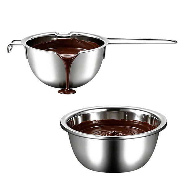 USIONE Stainless Steel Double Boiler Pot for Melting Chocolate, Candy and Candle Making (2 Cup Capacity, 480ML)