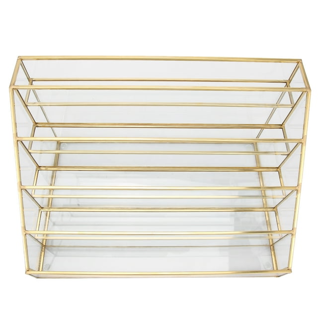 VGEBY Household Makeup Nail Polish Storage Glass Organizer Wall Rack Display Holder