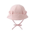 thumbnail image 3 of PureCasa Baby Summer Sun Hat for 0-3 Years Infant Boys Girls Comfortable Breathable Outdoor Hat Toddler Cotton Bucket Hats with Straps, 3 of 7