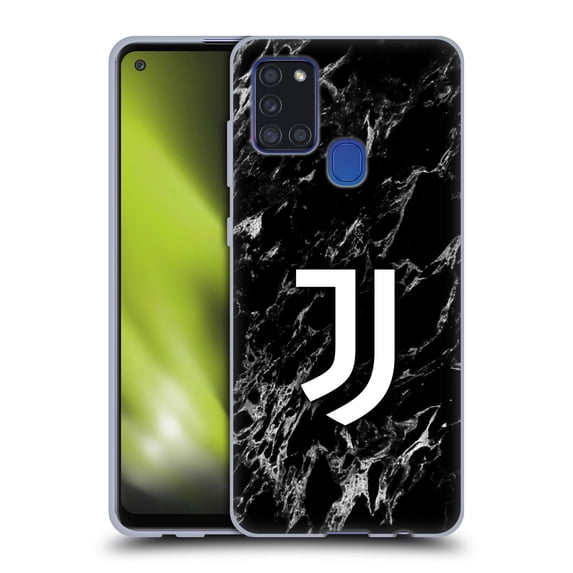 Head Case Designs Officially Licensed Juventus Football Club Marble Black Soft Gel Case Compatible with Samsung Galaxy A21s (2020)
