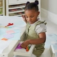 thumbnail image 3 of Martha Stewart Crafting Kids' Art Table and Paper Roll - Linen White: Wooden Drawing and Painting Desk with Bins for Children, 3 of 6