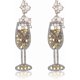 thumbnail image 1 of Champagne Bottle Earrings, Handmade Crystal Champagne Wine Glass Earrings Rhinestone Beaded Pearl Drop Dangle Earrings Charming Cute Statement Party E, 1 of 5