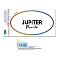 thumbnail image 1 of Jupiter, FL - Florida - Rainbow - City State - Oval Laminated Sticker, 1 of 1
