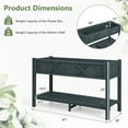 thumbnail image 3 of Costway HIPS Raised Garden Bed Poly Wood Elevated Planter Box with Legs, Storage Shelf Black, 3 of 10
