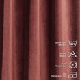 thumbnail image 3 of 3S Brother's Solid Luxury Matte Velvet Soft Curtains Set of 2 Panels Hanging Back Tap & Rod Pocket Home Décor Bedroom Kitchen Office Windows Room Darkering ( Carmine-Crimson-52"x120"), 3 of 6