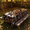 thumbnail image 6 of XIA0LE Halloween Tablecloth Disposable Plastic Table Cover 54"X 108" Pumpkin Spider Web Lovely Ghost Table Cloth For Halloween Decorations Birthday Party Dinner, Home Decor (Black), 6 of 8