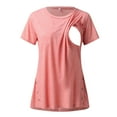 thumbnail image 7 of Edvintorg Maternity Nursing Shirt Short Sleeve Nursing Top Women's Pregnancy Breastfeeding Tee Casual Side Ruched Pregnant Maternity T-Shirt Ropa Embarazada, 7 of 7