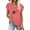 Pink, variant on Oalirro Women's Tops, Tees & Blouses Women Blouses and Tops Fashion Fashion Women's Summer V-Neck Short Sleeve Print Casual T-shirt Blouse Khaki