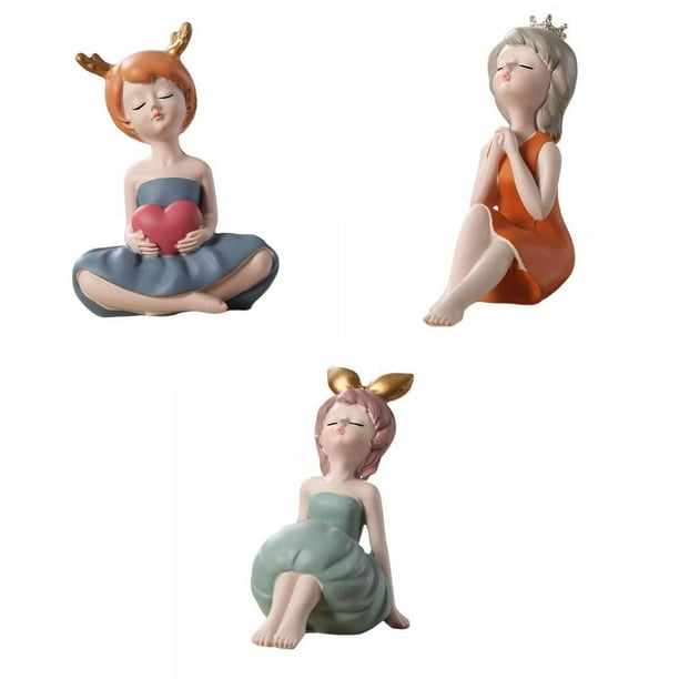 linda escultura,Estatuilla de resina para mujer,estatua,adorno de escritorio,Decoración del hogar Decoración de escultura de mesa coleccionable,Regalo de colección de figuras decorativas de