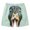 H-Sky Blue, variant on Fun 3D Animal Face Print Mens Casual Shorts Elastic Drawstring Loose Summer Beach Shorts