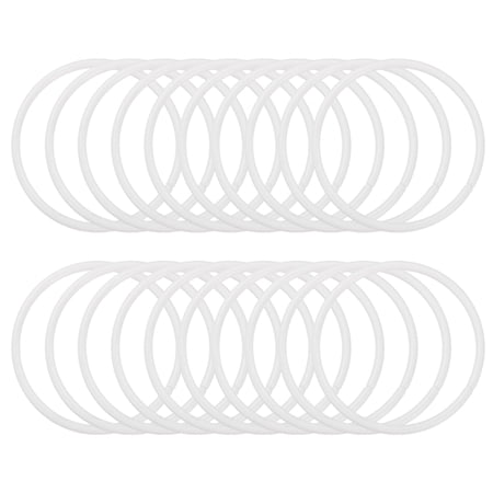 Uxcell 20 Pcs Dream Catcher Rings,Metal Crafts Hoops Floral Hoop 3 Inch Macrame Hoops Rings for DIY Crafts Wreath Making Supplies Plant Hangers, White