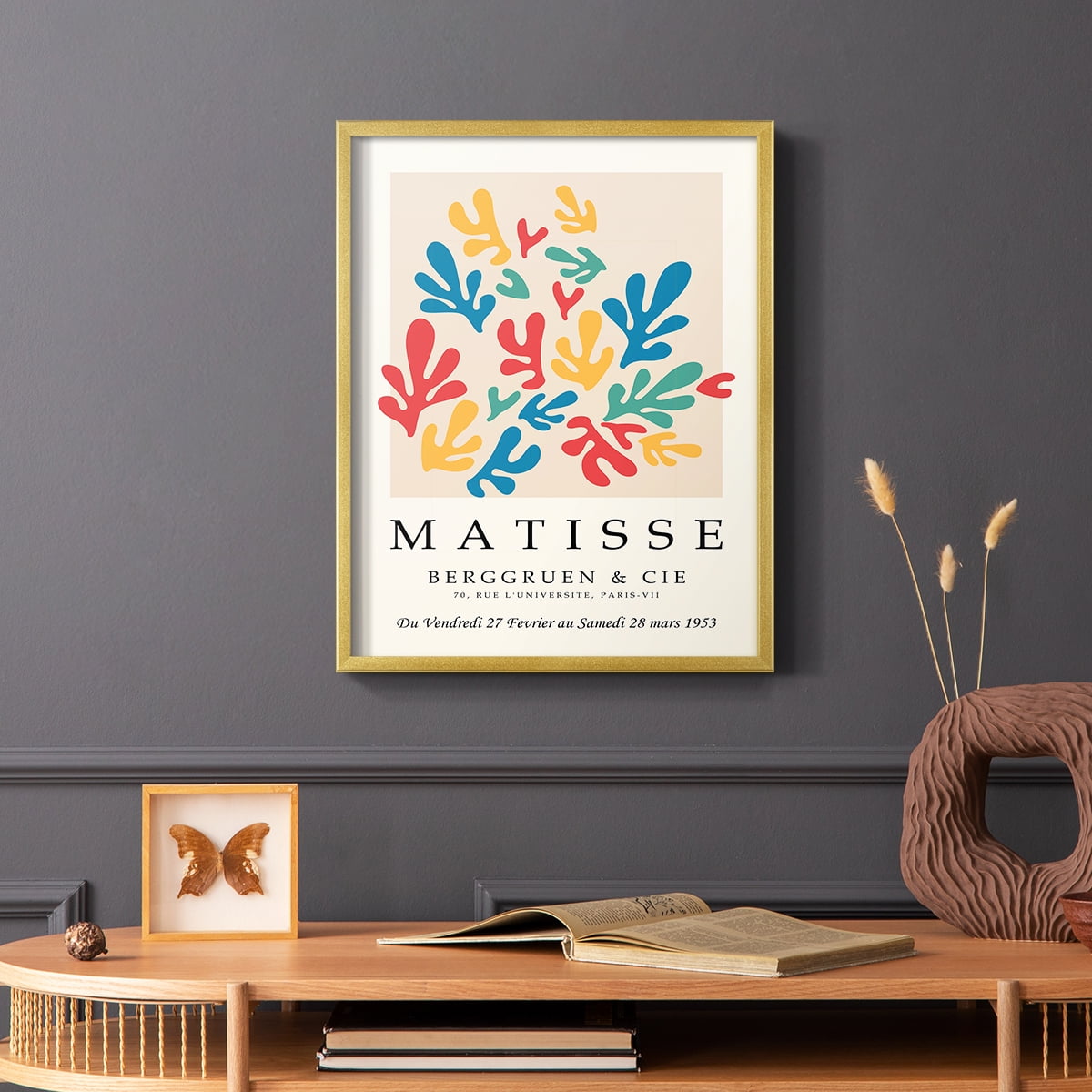 Matisse CCCXLV in Gold Solid Wood 8 x 10 Framed Print