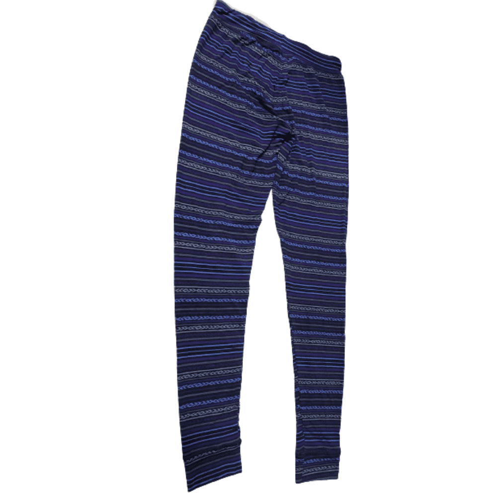CUDDL DUDS Ladies Modal Thermal Legging In Cool Texture Stripe, S