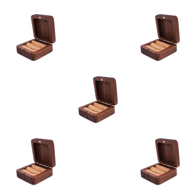 Sonducket Caja de para anillos, caja de ceremonia para propuestas de boda, anillos de compromiso, soporte para portador, organizador de joyas, Tipo 1 5piezas Sonducket CBP185572