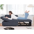 thumbnail image 2 of 4-in-1 Convertible Sofa Bed with Recliner Functionality, Adjustable Headrest, and Ottoman - Perfect for Small Spaces, 2 of 8