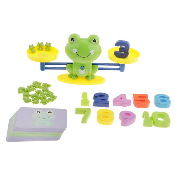 Juego de equilibrio de rana matemática, números de , escala de equilibrio, juguete para , juguetes adicionales para y niñas a partir Verde Baoblaze Juguetes para contar matemáticas