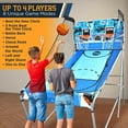 thumbnail image 5 of SereneLife Arcade Basketball Game Indoor Shootout, Heavy Duty Dual Hoop W/ Electronic Scoreboard, 5 of 7