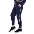 thumbnail image 3 of Moomaya Solid Striped Colorblock Sweatpants With Pocket Jogger Pants For Womens, 3 of 7