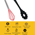 thumbnail image 3 of Juego de 2 utensilios de cocina de silicona resistentes al calor para utensilios de cocina antiadherentes, antiarañazos, aptos para lavavajillas, 3 of 5