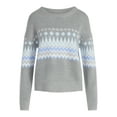 thumbnail image 5 of 99 Jane Street Women's and Women's Plus Fair Isle Pullover Sweater, Midweight, Sizes XS-4X, 5 of 5