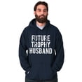 thumbnail image 3 of Future Trophy Husband Engagement Men's Big & Tall Graphic Hoodie Brisco Brands 4X, 3 of 6