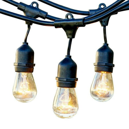 48ft Vintage Outdoor String Lights Warm Ul Listed Commercial 48ft Vintage Outdoor String Lights Warm Ul Listed Commercial Grade Patio 11w S14