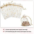 thumbnail image 4 of Uxcell Organza Bags, Sheer Moon Star Mesh Bags Drawstring Gift Bags Bulk Party Favor Bag Jewelry Pouches White-Gold 3.5" x 5", 4 of 6