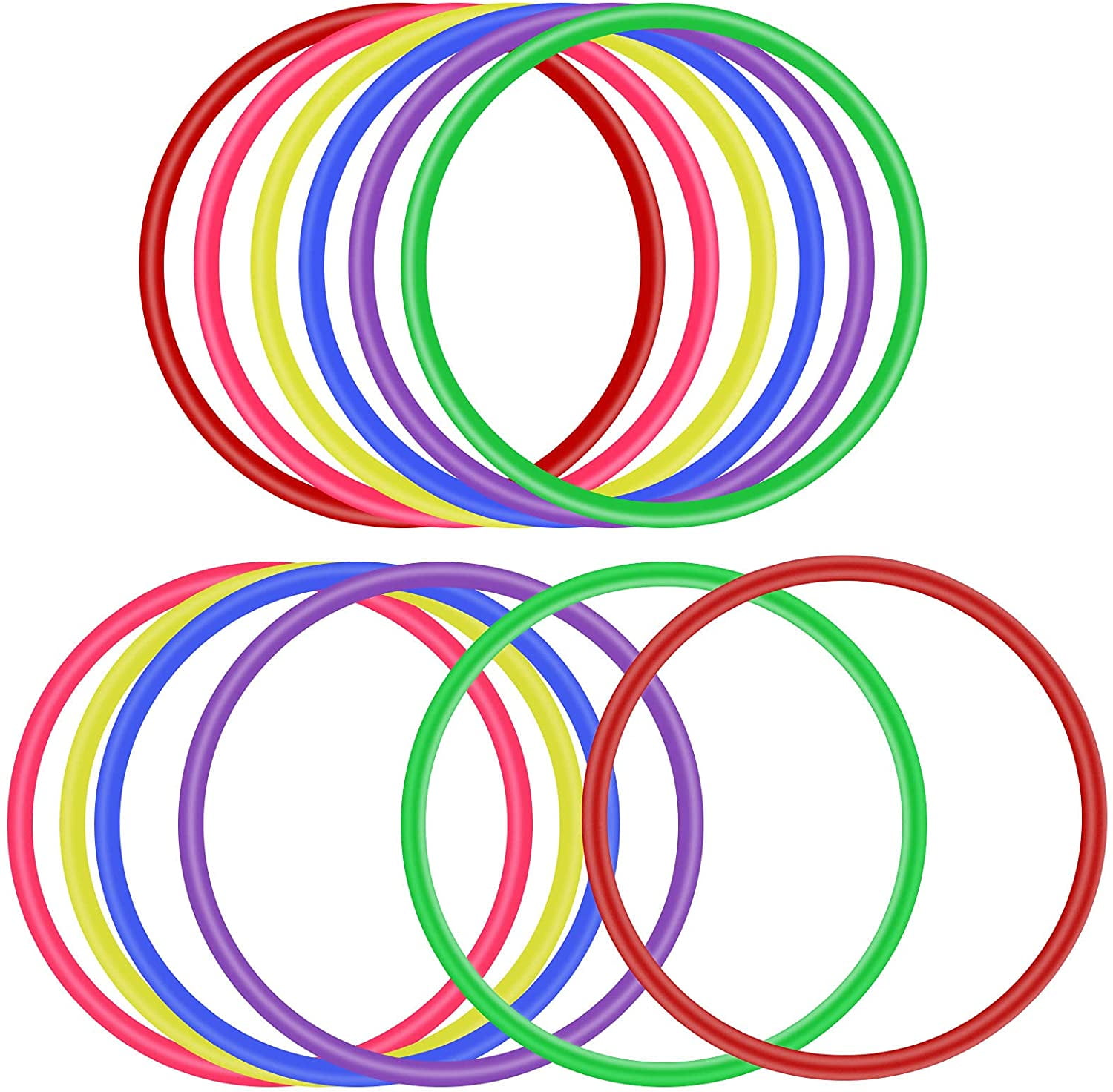 Plastic Toss Rings Toys, 12Pcs Throwing Rings for Kids, Ring Toss Game