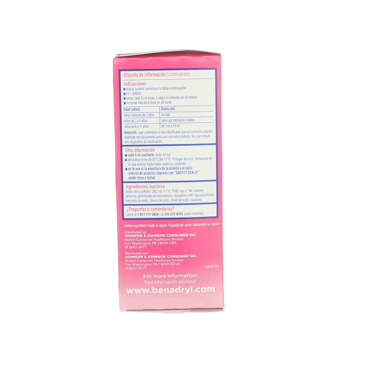 Benadryl Allergy Liquid Cherry For Children 4 oz (Pack of 2)