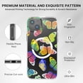 thumbnail image 6 of MYBAT Pro Mood Series MagSafe Case for Apple iPhone 14 Plus (6.7) - Neon Butterflies Stylish Glitter Shockproof Protective Cover for Women Girls Cute Phone Case, 6 of 6