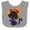 Heather and White, variant on Inktastic Halloween Cat, Cute Cat, Black Cat, Witch Hat Boys or Girls Baby Bib