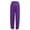 Purple-22, variant on REALiKUN Women's Casual Cotton Linen Baggy Pants with Elastic Waist Relax Fit Lantern Trouser Hot Pink XL