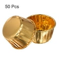 thumbnail image 3 of Uxcell Gold Tone Cupcake Cups, Aluminum Foil Standard Cupcake Liners 50 Pack, 3 of 6
