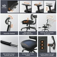 thumbnail image 7 of Newtral MagicH-BP Ergonomic Chair with Footrest - Home Office Desk Chair with Auto-Following Lumbar Support, 4D Armrest, Seat Depth & Height Adjustable, 96°-136° Reclines, 7 of 7