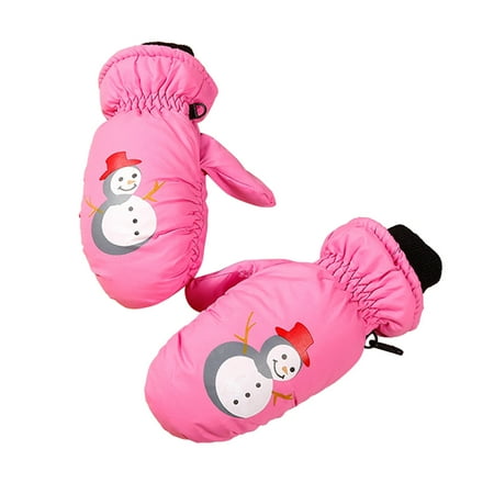 

None Kids Winter Warm Windproof Cold Weather Outdoor Sports Gloves For Boys Girls Fleece Snow Gloves Ski Gloves Warm Winter Glove