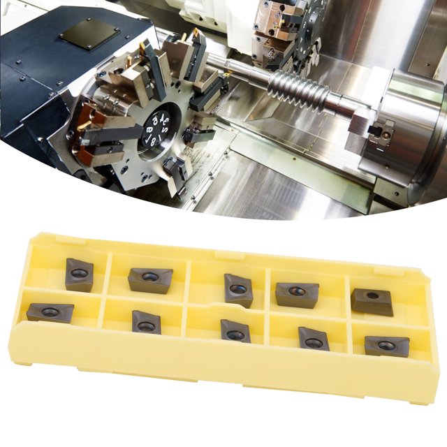 Inserto de torneado de carburo sólido hoja de carburo sólido indexable 10 Uds inserto de torneado de torno CNC corte de hoja de carburo sólido indexable APKT1003PDTR LF6018 ANGGREK Otros