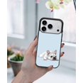 thumbnail image 5 of WIRESTER Shockproof Soft Rubber Cover Case for Apple iPhone 17 Pro 6.3" 2025, French Bulldog Dog Lying Down Looking Up On Pale Aqua Background, 5 of 5