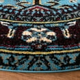 thumbnail image 3 of SAFAVIEH Vintage Hamadan Dania Oriental Area Rug, Light Blue/Black, 5'3" x 5'3" Round, 3 of 7