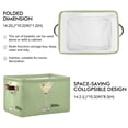 thumbnail image 2 of Yayeee 2 Pack Canvas Storage Basket with Handles for Shelves Fabric Bins Closet Organizer, Light Green Martini, 2 of 8