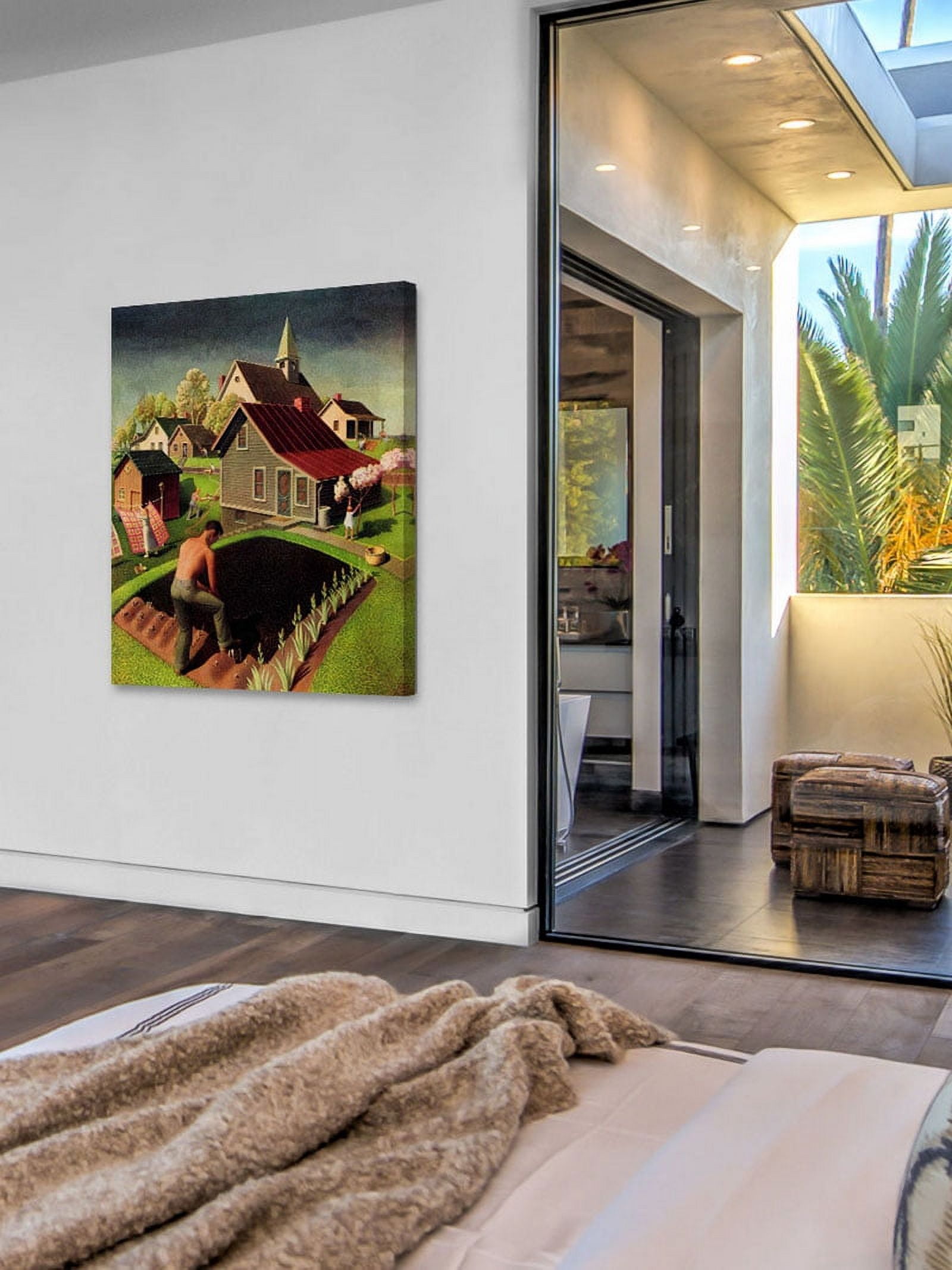 Marmont Hill "Spring 1942" by Grant Wood Painting Print on Canvas