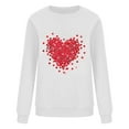 thumbnail image 2 of ameIAEA Valentines Day Chemise pour Femmes Manches Longues Sweat-Shirts Graphiques Cœur Col Rond Automne Printemps Hauts, 2 of 3