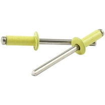 Allstar Performance ALL18139 Rivet - 3/8 in Head - 3/16 in Mandrel - 1/4-3/8 in Grip Range - Aluminum - Yellow Paint - Set of 250